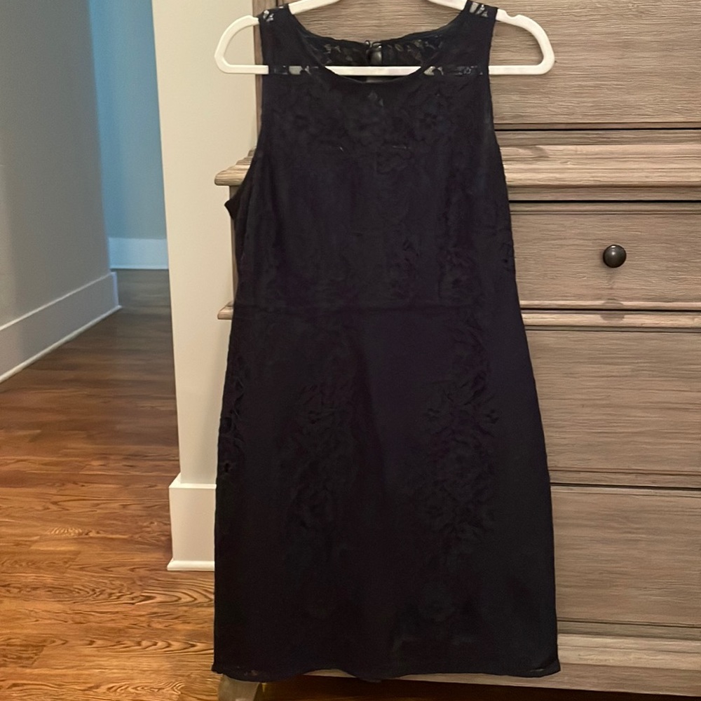 J.Crew navy lace cocktail dress